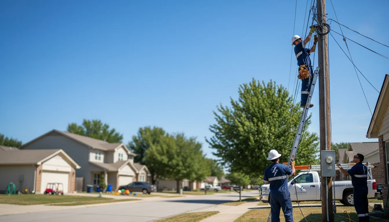 Residential electrician providing installation services in Bangs, TX